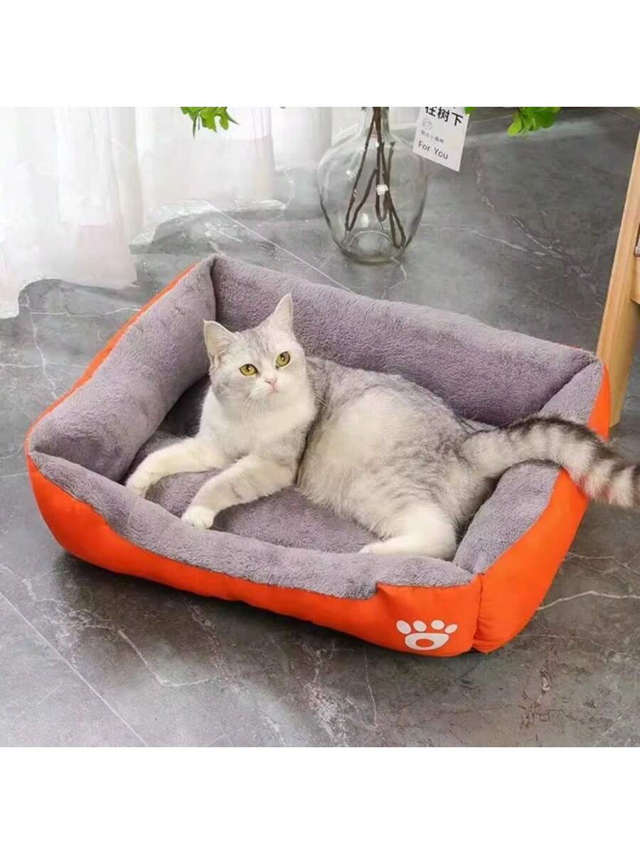 Color Square Winter Soft Warm House Dog Bed Dog Waterproof Bed Pet Bed Large Medium Small Dog House