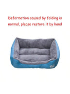 Color Square Winter Soft Warm House Dog Bed Dog Waterproof Bed Pet Bed Large Medium Small Dog House
