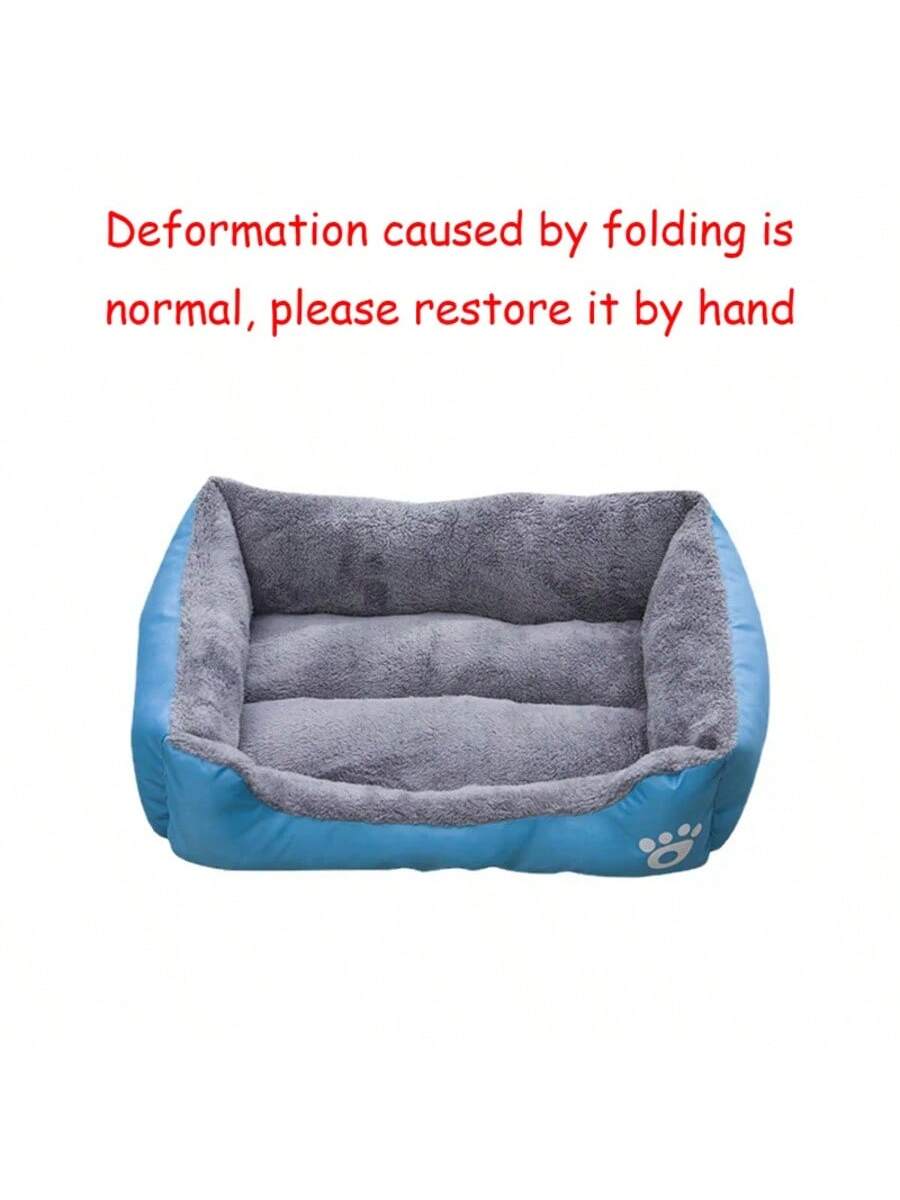 Color Square Winter Soft Warm House Dog Bed Dog Waterproof Bed Pet Bed Large Medium Small Dog House