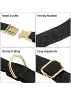 Soft Velvet Dog Collar, Heavy Duty Dog Collar With Quick Release Metal Buckle, Suitable For Small, Medium And Large Dogs, Can Be Gift For Your Pet