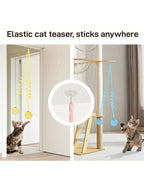 Hanging Fluffy Cat Lover And Cat Mom Love Ball Toys 3 Pcs With Bell, Interactive Cat Lover And Cat Mom Love Retractable, Cat Lover And Cat Mom Love Toys Indoor Kitten Play Chase Exercise Physical Stimulation