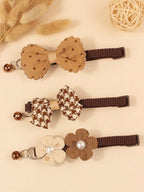 1pc Or 3pcs/Set Adorable Bowknot Cat & Dog Bell Collar, Suitable For Daily Use