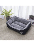 Color Square Winter Soft Warm House Dog Bed Dog Waterproof Bed Pet Bed Large Medium Small Dog House