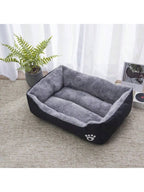 Color Square Winter Soft Warm House Dog Bed Dog Waterproof Bed Pet Bed Large Medium Small Dog House