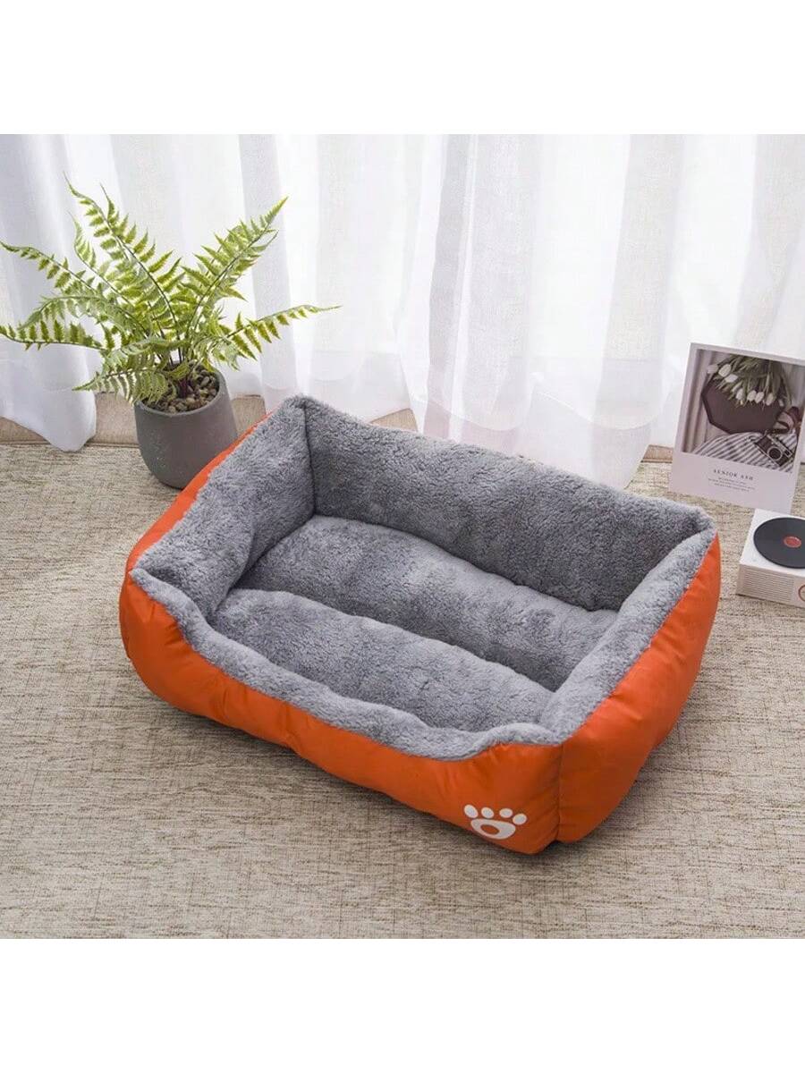 Color Square Winter Soft Warm House Dog Bed Dog Waterproof Bed Pet Bed Large Medium Small Dog House