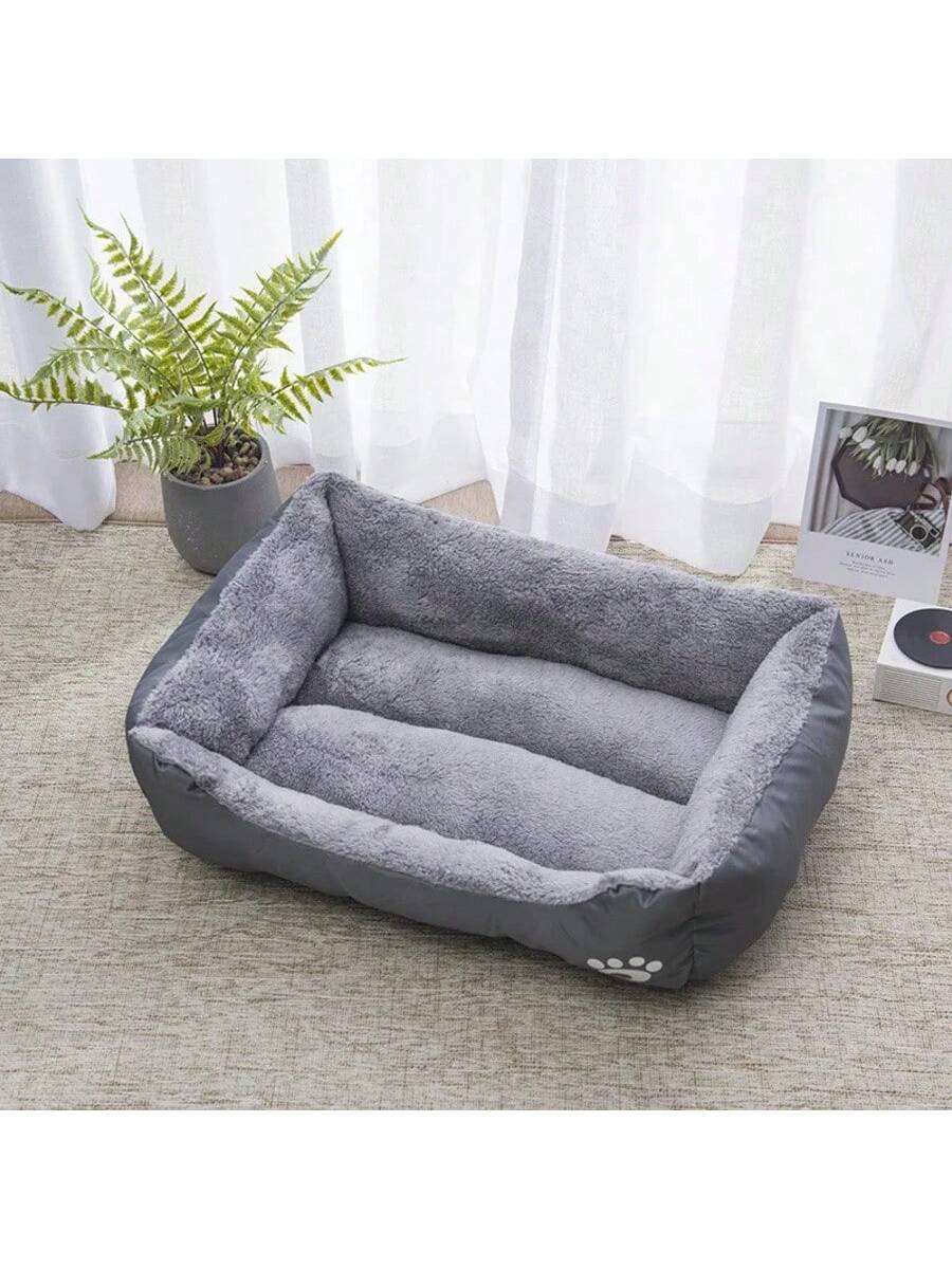 Color Square Winter Soft Warm House Dog Bed Dog Waterproof Bed Pet Bed Large Medium Small Dog House
