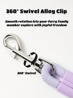 Dopamine Color Dog Leash, Explosion-Proof Colorful Nylon Round Rope For Walking Dogs Outdoor