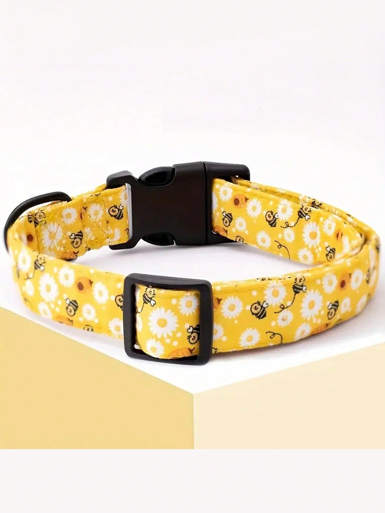 1pc Pet Collar With Animal/Dinosaur Prints And Pendants, Adjustable Twill Fabric Collar For Dogs And Cats.