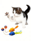 1pc Simulation Mouse Bell Cat Toy, Realistic Sound, Interactive & Fun Pet Plush Toy For Cats Only