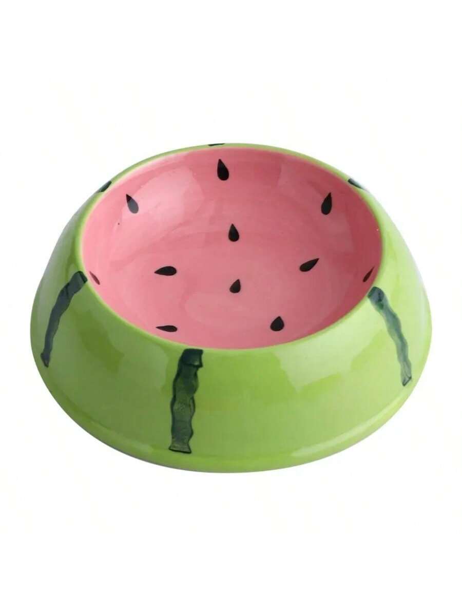 4 Cute Designs Pet Ceramics Bowl Watermelon Strawberry Shape Food Bowl Small Dog Colorful Suppliers Bowl