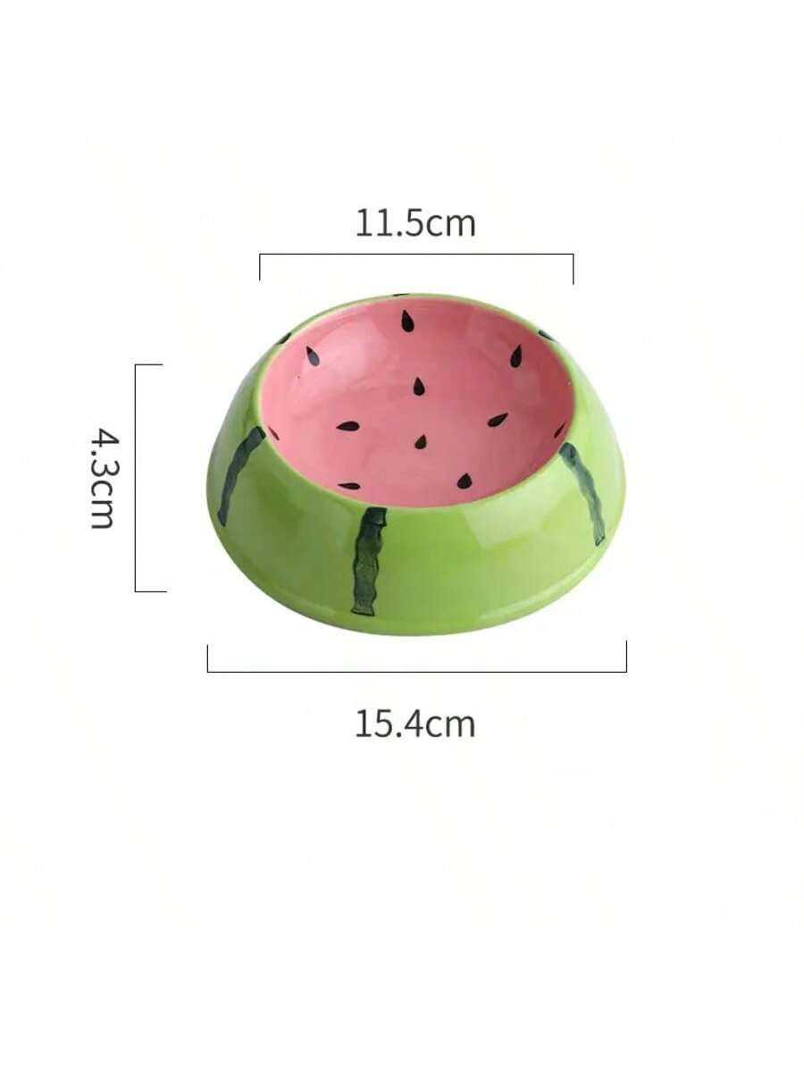 4 Cute Designs Pet Ceramics Bowl Watermelon Strawberry Shape Food Bowl Small Dog Colorful Suppliers Bowl