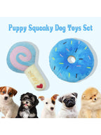 4Pcs/Set Puppy Squeaky Dog Toys Set Plush Puppies,Cute Chew Pets Dog Toy With Squeakers For Small Dogs Playtime, Small To Medium Dog Plush Toys