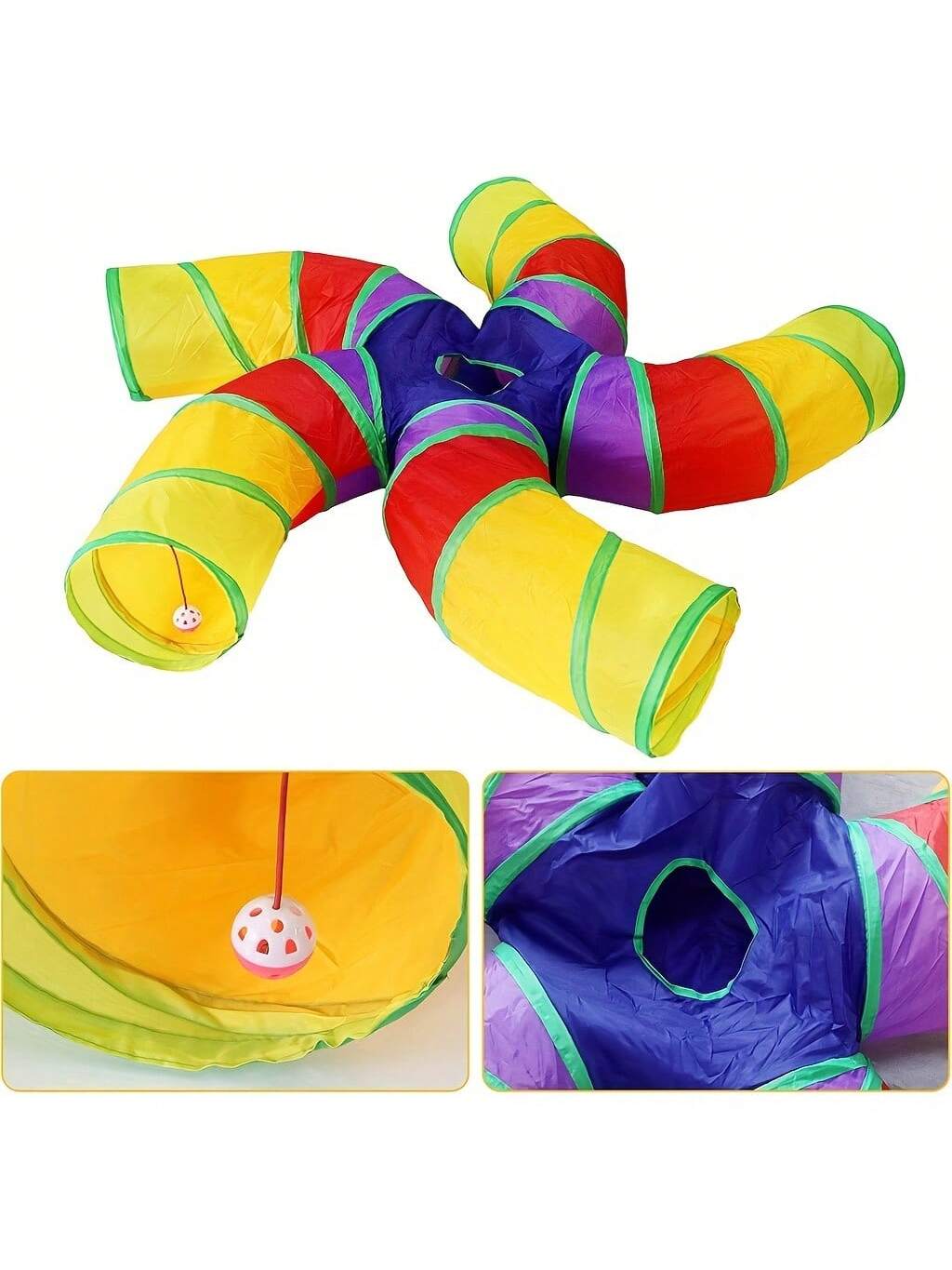 Foldable Cat Tunnel Toy, Let Your Feline Friends Play To Their Heart's Content