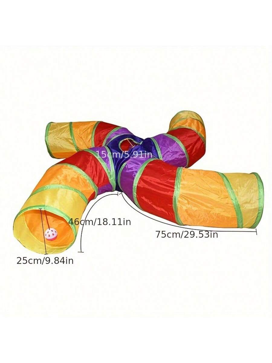 Foldable Cat Tunnel Toy, Let Your Feline Friends Play To Their Heart's Content