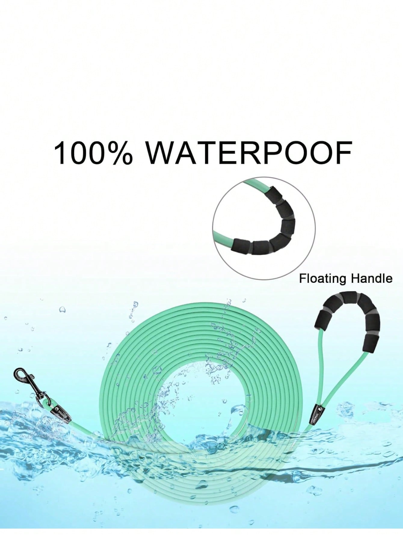 Long Leash Waterproof Training,Heavy Duty Recall Long Lead,Durable Outdoor Dog Leash 5FT 10FT 20FT 30FT Great For Training,Beach,Tie Out,Yard,Play,Camping