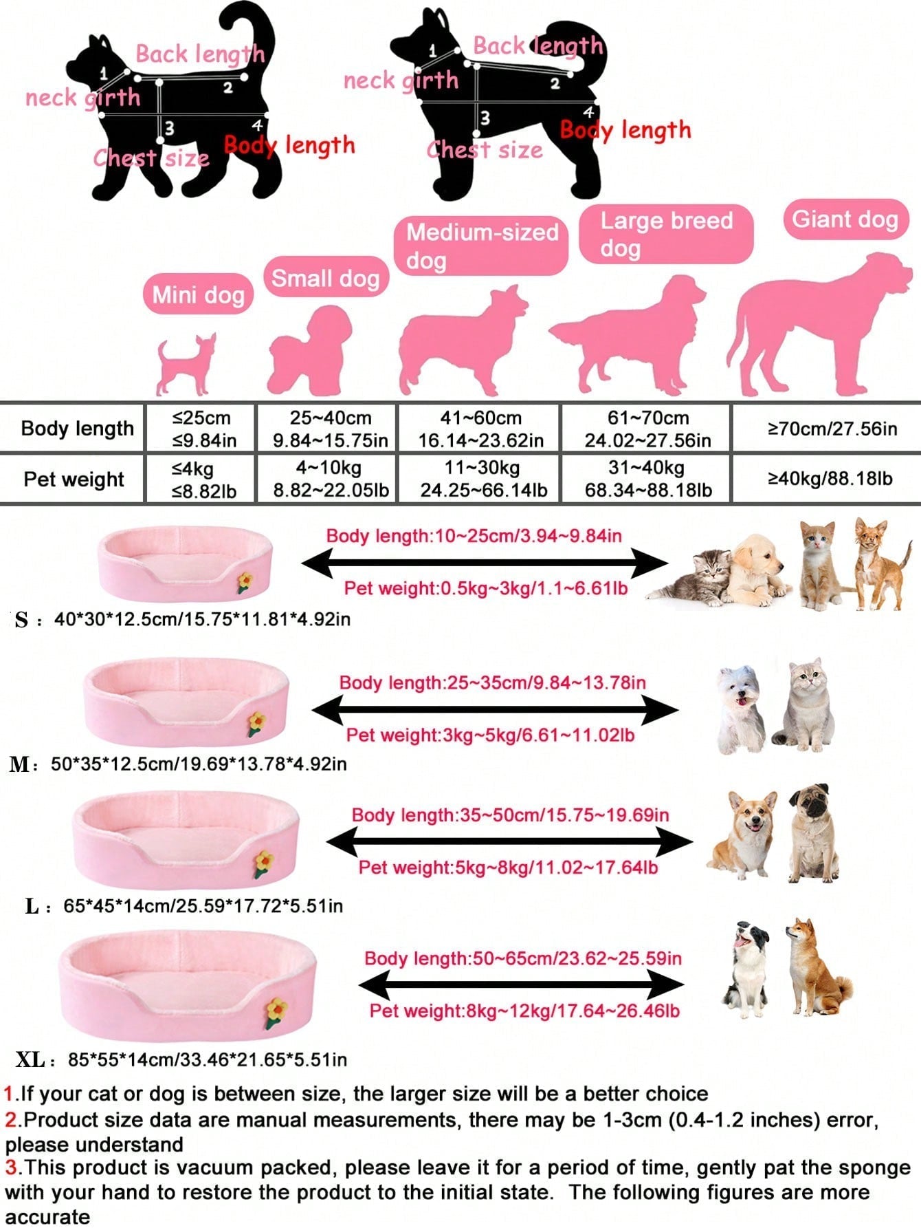 1pc Thick Soft Oval Pet Bed With Flower Decor, Comfortable Non-Slip Waterproof Oval Pet Bed Suitable For Medium/Small Cats & Dogs