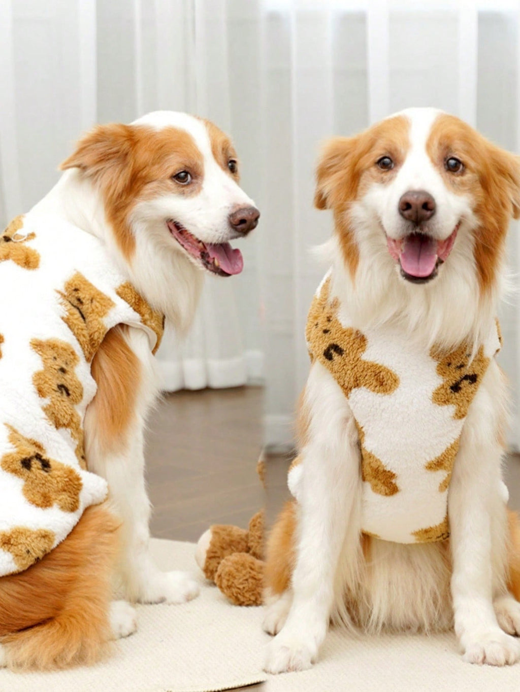 1pc Pet Autumn/Winter Big Dog Knit Sweatshirt Hoodie, Furry Dog Coat
