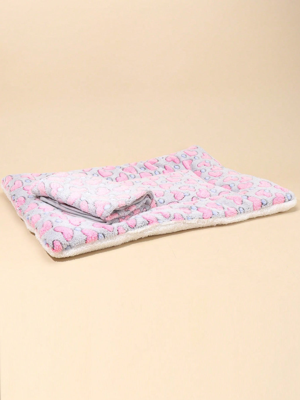 1pc Polyester Star & Heart Breathable Washable Thick Pet Bed Mat For Medium-Small Cats & Dogs, All Seasons (Teddy/Bichon Frise)