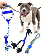 Dog Rope Toy – 4 Packs Of Puppy Rope Toys For Chewing, Tug-Of-War, And Fetch – Durable Dental Chew – Dog Teething Aids