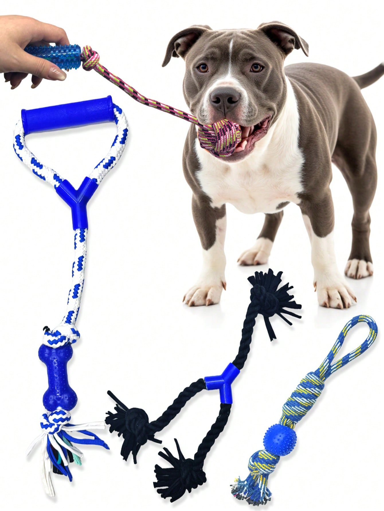 Dog Rope Toy – 4 Packs Of Puppy Rope Toys For Chewing, Tug-Of-War, And Fetch – Durable Dental Chew – Dog Teething Aids