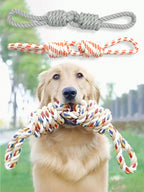 [1pc Durable Dog Toy] 1pc Durable Braided Rope Dog Toy | Interactive Chew And Tug Play, All-Breed Friendly | Random Color Design, Large Breeds, Puppy Toys