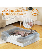 Orthopedic Dog Bed Removable Washable Cover Non-Slip Bottom Dog Sofa Bed,