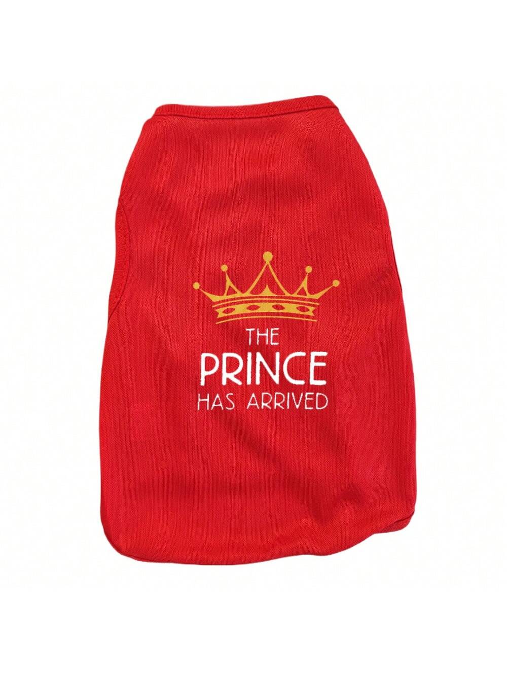 Dog Clothes Pet "The Prince Has Arrived" Printed Dog Vest, Dog Shirt Boy Girl Soft Dog T-Shirt Vest Outfit Apparel, Cats Puppy Dogs