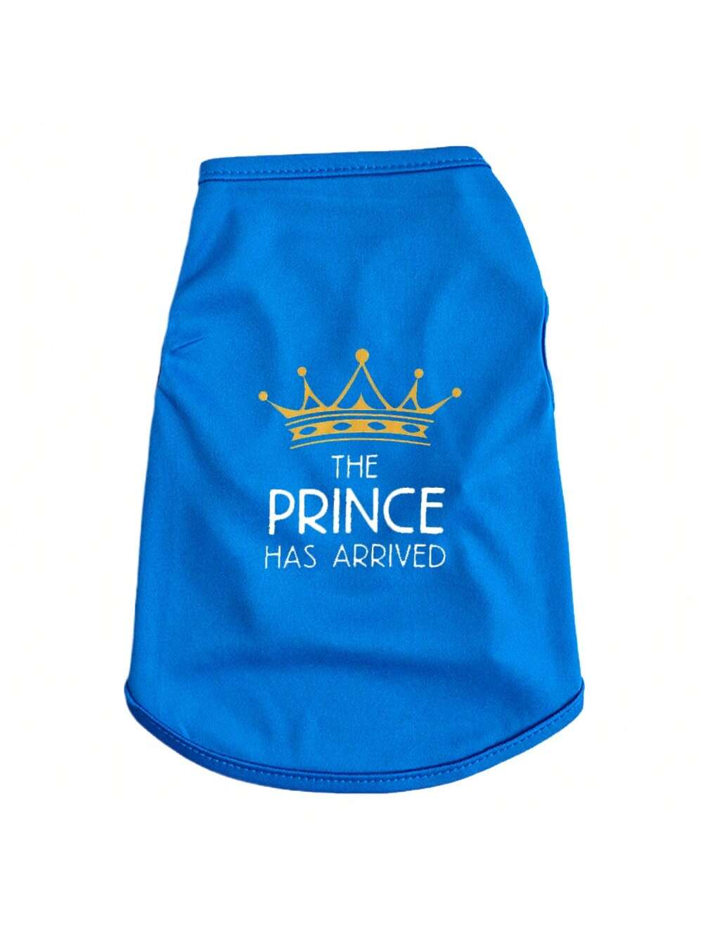 Dog Clothes Pet "The Prince Has Arrived" Printed Dog Vest, Dog Shirt Boy Girl Soft Dog T-Shirt Vest Outfit Apparel, Cats Puppy Dogs