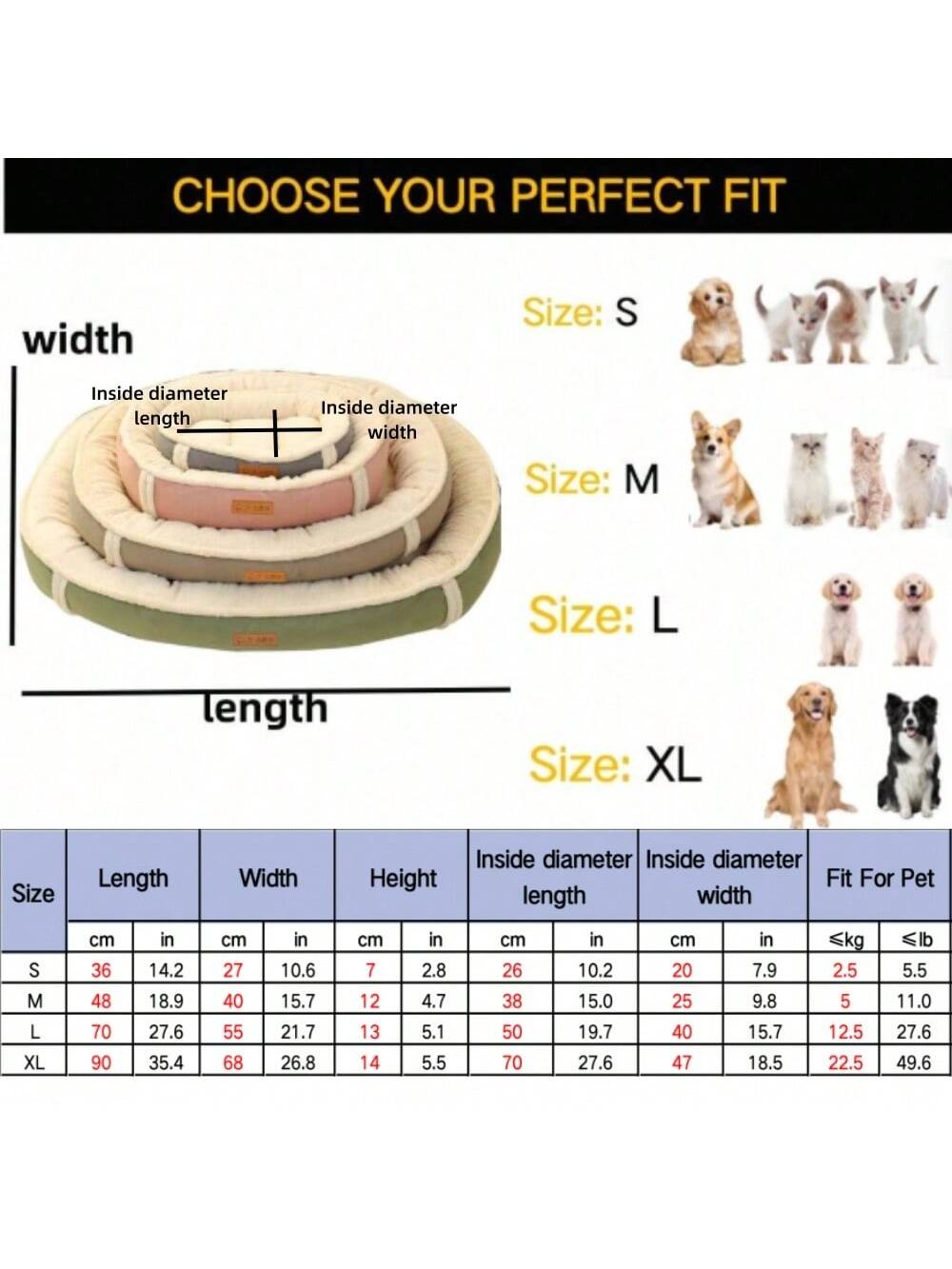 1pc Suede Oval Waterproof And Detachable Pet Bed For Large Dog Or Cat, Suitable For All Seasons With High-End Appearance, Universal For Pets