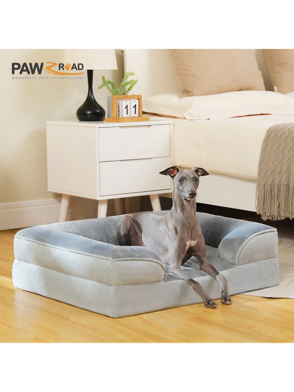 Orthopedic Dog Bed Removable Washable Cover Non-Slip Bottom Dog Sofa Bed,
