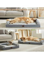 MADE FOR COMFY DOG BED: This Orthopedic Dog Bed Is Made Of High Density Egg Crate Foam, Thick Dog Bed Perfectly Supports Your Fur Baby's Muscles And Joints, Relieves Joint Pain.This Sofa Bed Couch Is A Great Choice For Elderly Or Sick Dog Pets. They Will