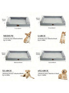MADE FOR COMFY DOG BED: This Orthopedic Dog Bed Is Made Of High Density Egg Crate Foam, Thick Dog Bed Perfectly Supports Your Fur Baby's Muscles And Joints, Relieves Joint Pain.This Sofa Bed Couch Is A Great Choice For Elderly Or Sick Dog Pets. They Will