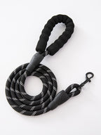 Reflective Nylon Pet Leash, Durable Anti-Pulling Dog Walking Lead Rope With Foam Handle, Comfortable & Sturdy