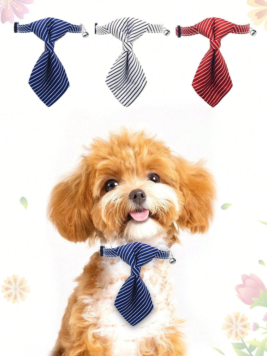 Pet Gentleman Tie, British Style Tie, Adjustable Tie For Dogs And Cats, Suitable For Parties And Weddings, Fashionable Striped Design Pet Accessories