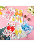 5 Pieces Dog Clothes Girl Dog Dres Floral Puppy Dres Pet Cat Princ Bowknot Clothes Cute Puppy Summer Outfits For Yorkie Female Cat Pets 5 Styles Cute Style XSmall