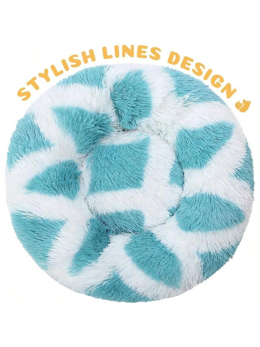 PetDonut Dog Cat Bed AntiAnxiety Calming Round Pet Bed For Small Dogs Washable Fluffy Faux Fur Donut Cushion Beds For Small Medium Pets 20 Bed