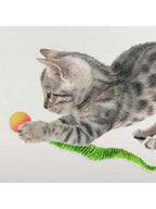 Caterpillar Elastic Ball Cat Toy, Rainbow Caterpillar Cat Toy Stick Accessory