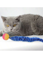Caterpillar Elastic Ball Cat Toy, Rainbow Caterpillar Cat Toy Stick Accessory