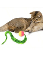 Caterpillar Elastic Ball Cat Toy, Rainbow Caterpillar Cat Toy Stick Accessory