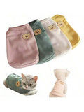Long Haired Cat Summer Clothing4 Pieces Dog Shirts With Breathable And Comfort Small Medium Dog Cat Pet Clothing Spring Dog Outfits For Small Puppy Cat Pets Small Yellow