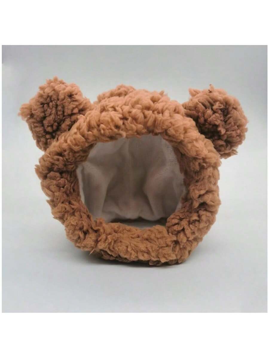 CGLLCute Pet Headwear2 Pcs Cat Warm Hat Adjustable Cat Costume Bear HatWinter Pet Headwear For Cats Small Dogs Cute Cat Clothing Accessories Dress Up Valentines Party Birthday Theme Fits Cats Small Dogs Brown Pink LHCG5102