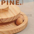 Compact Cat Tree with Sisal Scratching Post, Mushroom Hideaway, Track Balls and Small or Large Size Options