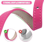 XXS Teacup Dog Collar - Light Blue & Pink, 3/8 inch Width for Small Dogs & Cats