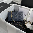 Chanel wallet on chain WOC Blue