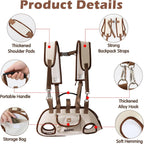 Dog Sling Backpack Carriers - Adjustable Pet Lift Harness Gear, Breathable Dogs Carrying Lifting with Traction Leash Shoulder Straps and Treat Bag for Cats Walking Hiking Travel (S, 4-8lbs)