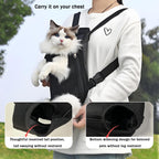 Pet Carrier Backpack, Adjustable Pet Front Carriers for Small Medium Dogs Cats 5-18 Lbs, Legs Out, Dog Cat Carrier Backpack for Hiking,Camping,Traveling,Cycling (Black,Large（Fit:10-18lb）)