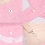 Pet Sling Carrier for Small Dogs and Cats, Cotton Chest Purse with Storage Pocket, Pink, 5-14lbs Capacity, for mom Gifts,Hands-Free Travel (Pink, Large)