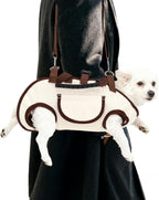 Snuggle Sling Dog Carrier, Adjustable Full Body Dog Lift Harness Hands-Free Shoulder Pet Carrier with Traction Leash Fit Most 8-13 lb/3.63-5.9 kg Portable Supply for Small Cat Pet