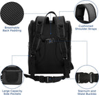 Apollo Walker Dog & Cat Carrier Backpack for 4-18lb Pets - Ventilated Safe Design with Padded Back Support, Breathable Mesh Pet Backpack for Hiking, Travel, Outdoor (Black)