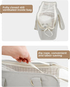 Dog Purse Carrier for Small Dogs Rabbit cat with Large Pockets, Cotton Bag, Dog Carrier Soft Sided, Collapsible Travel Puppy Carrier (Grey, 13.6" L x 6.5" W x 10" H)